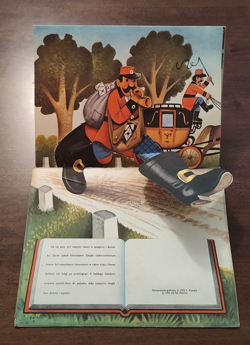 Bajka z elementami ruchomymi "Tomcio Paluch",V. Kubasta,1978r, unikat