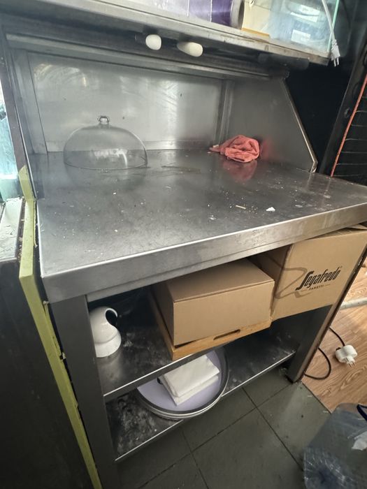 Balcão Profissional em Inox para Café / Pastelaria