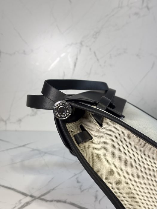 Сумка Hermes Herbag 25 sm black, ермес хербек чорна, эрмес черная