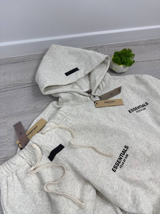 Костюм худі/штани ESSENTIALS чорний, сірий XS, S, M, L , XL | Якість 1в1 | Бірки та брендове пакування | Котон | ДЕШЕВО