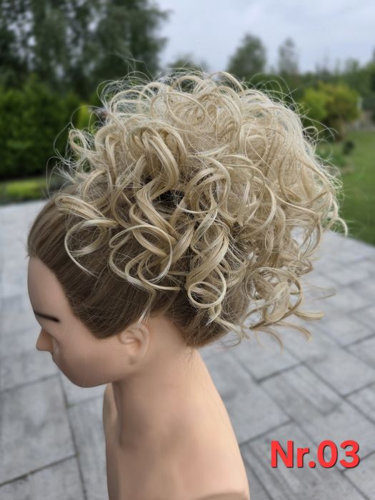 Koczek kręcony w kolorze szampański blond nr.03, włosy termiczne, jako