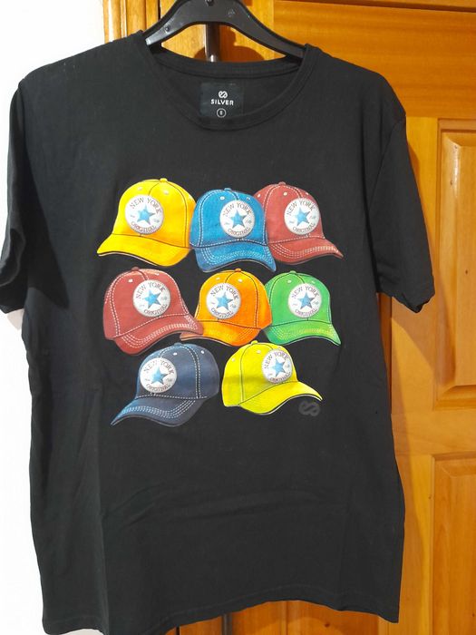 T-shirt preta Silver