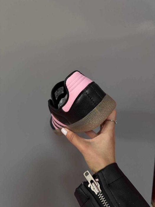 (БЕЗ ПЕРЕДОПЛАТИ) Adidas Samba Black Pink адідас самба чорні з рожевим