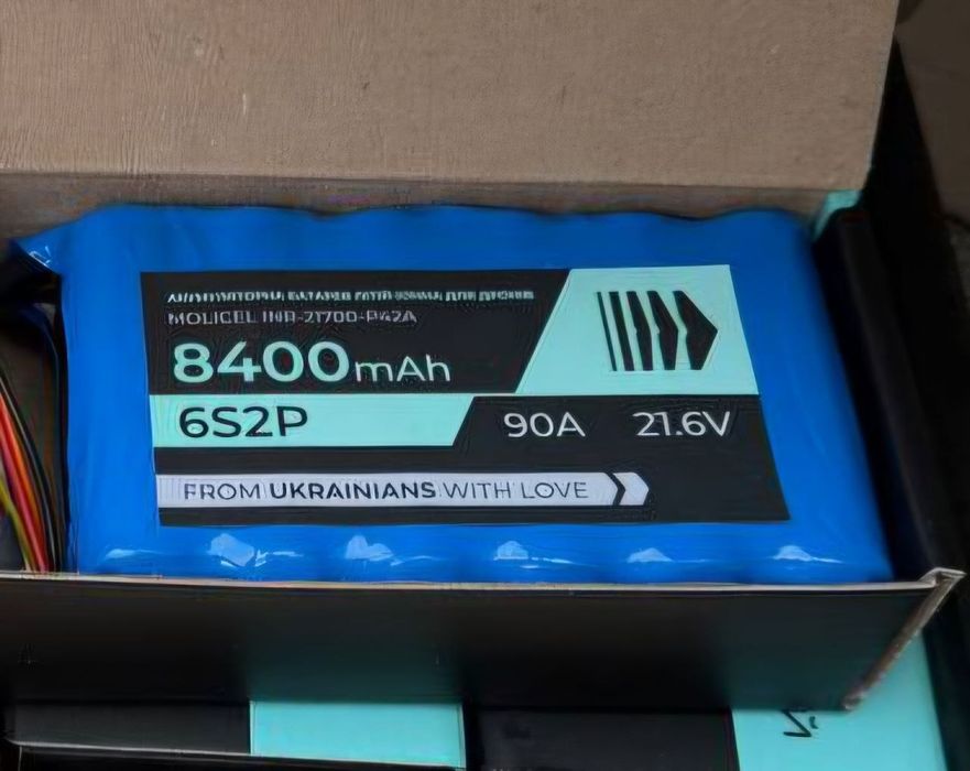 нові збірки АКБ для FPV BTRY 6s2p Molicel (INR21700-P42A)
BTRY 6s2p Molicel
(INR21700-P42A)