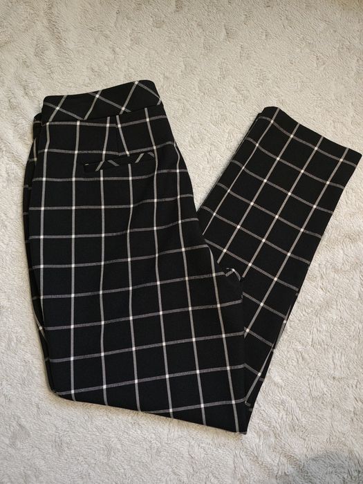 Spodnie F&F krata 40 | eleganckie cygaretki | stan bdb