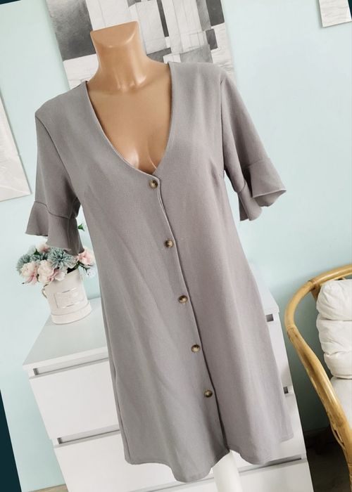 Pretty little thing Elegancka. sukienka w kolorze taupe S