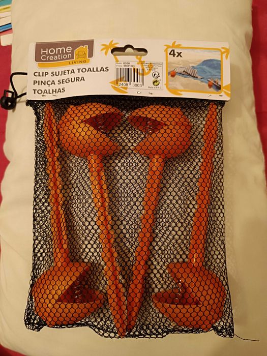 Pinças para segurar toalha de praia