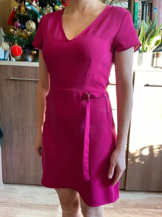 Krótka sukienka Reserved S 36, różowa, na komunię , wesele, chrzciny