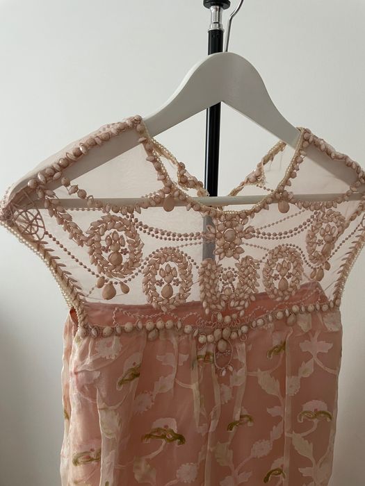 Vestido curto, rosa seco