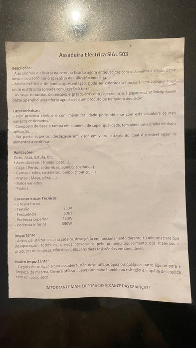 Assadeira eléctrica Nova