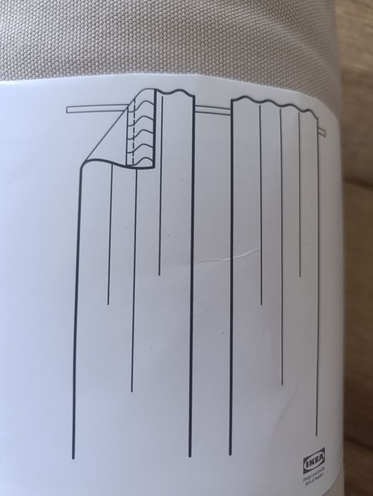 Zasłony beżowe 2 sztuki na taśmie 145x300 NOWE