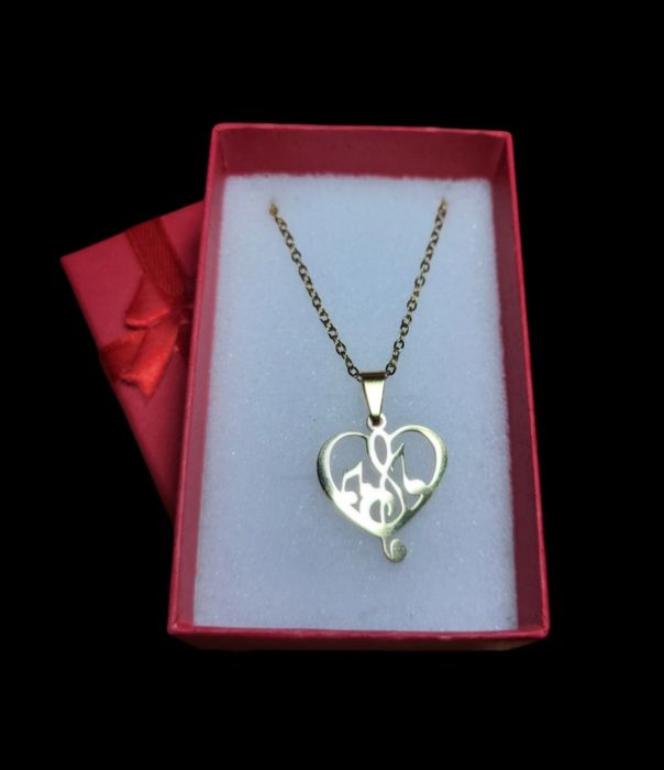 Naszyjnik serce nuty