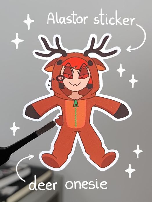 Naklejka Alastor deer onesie