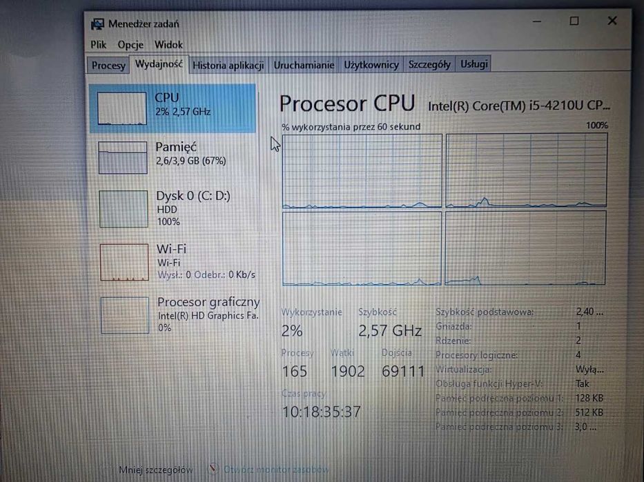 Laptop Lenovo G50-70 - w pełni sprawny, zdrowa bateria, ekran, Windows 10
