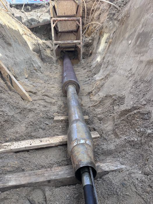 Przeciski pod drogami- rura stalowa ,przyłącza wody i Kanalizacji