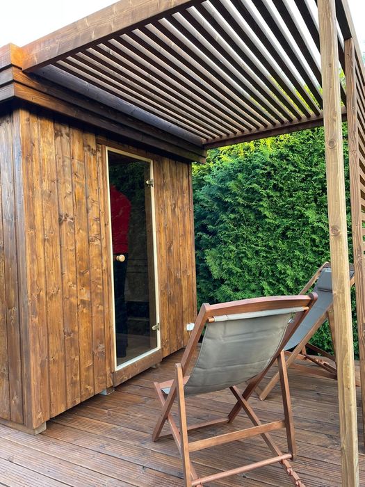Sauna Fińska z antresola  plus  taras