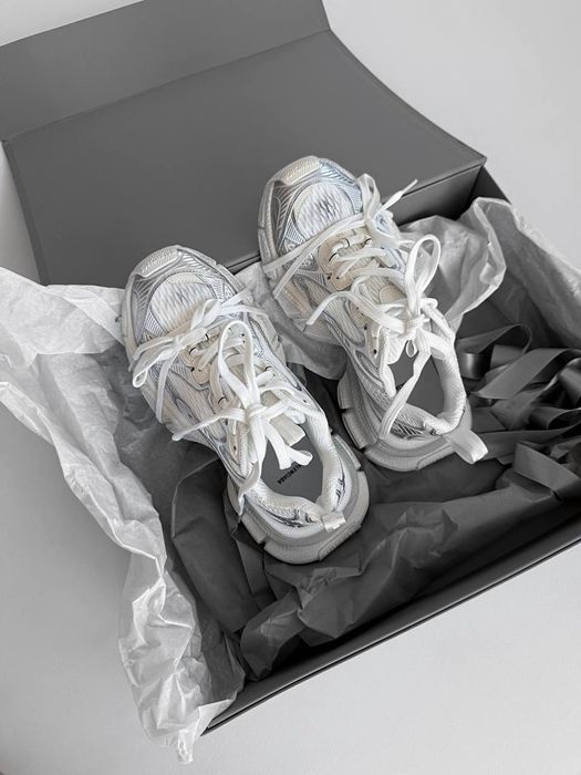 Balenciaga 3XL White Silver трендові жіночі кросівки баленсіага 3хл на платформі