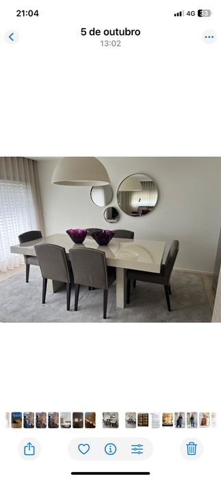 Conjunto de sala de jantar design moderno