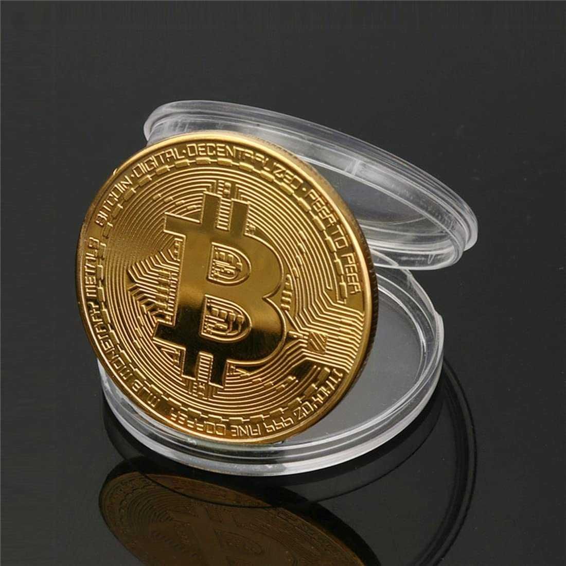 Bitcoin - moneta kolekcjonerska BTC w kapslu 40mm 13494799479 