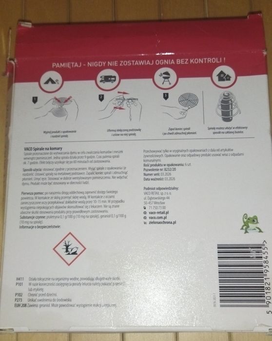 Spirale na komary i meszki