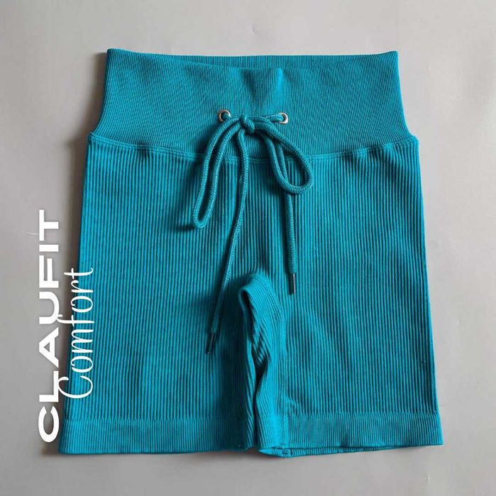 Conjunto Desportivo Azul Celeste: Casaco, Top, Sutiã, Legging e Calção