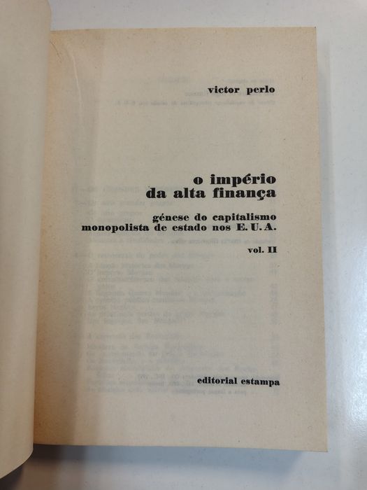 O Império da alta finança, de Victor Perlo - Volume II