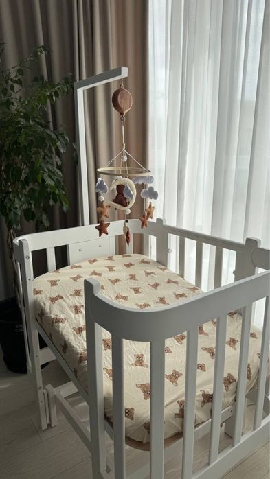 Ліжко люлька з маятником та тримачом і розширенням