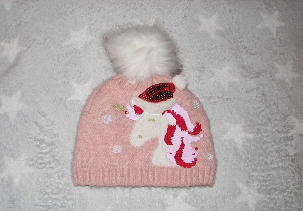 Świąteczna ciepła czapka z kucykiem r 3/4 l