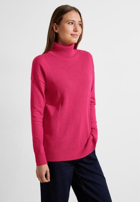 Cecil sweter damski golf malinowy r.XXL