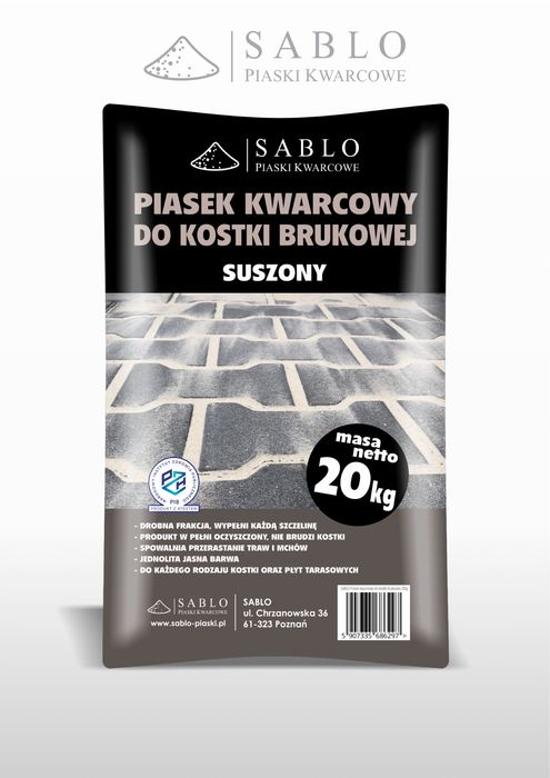 Piasek do kostki brukowej, JASNY - NIE BRUDZI KOSTKI