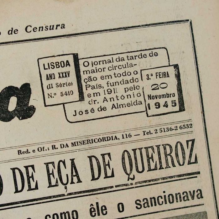 Jornal "A República" - 20/11/1945