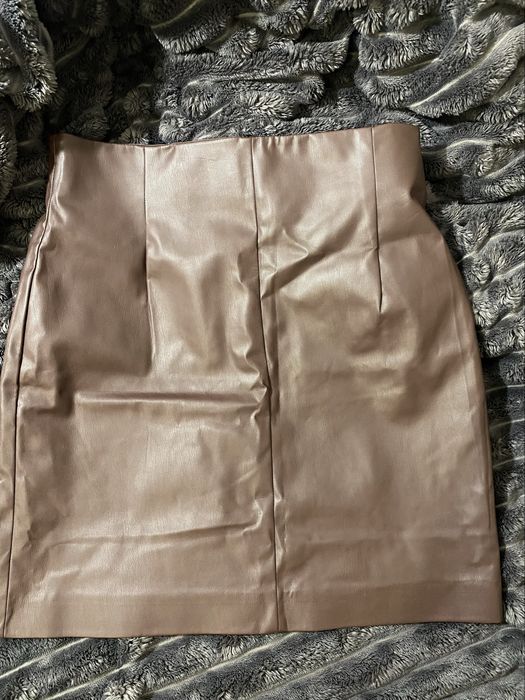 юбка кожаная h&m