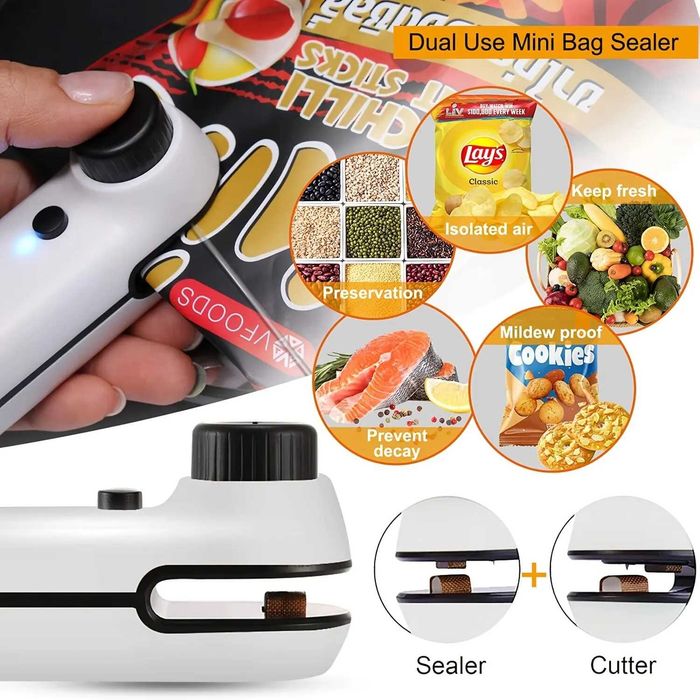 Selador termico sacos plastico comida armazenamento USB NOVO