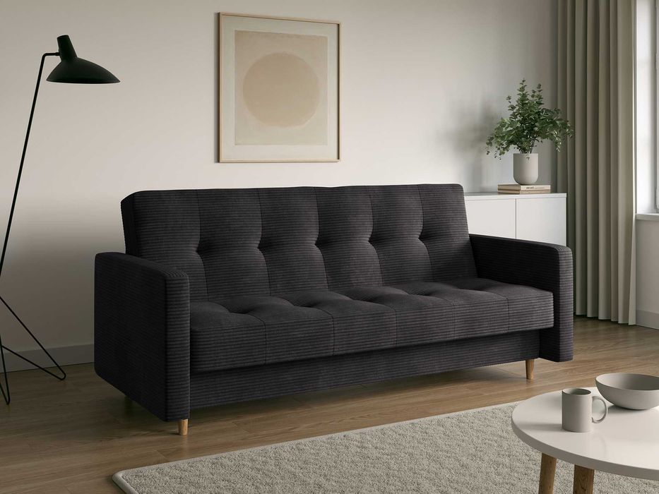 Wersalka Nadia z bokami, kanapa. Funkcja spania, sprężyny, sztruks.