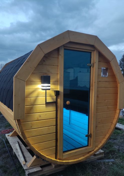 Sauna ogrodowa beczka