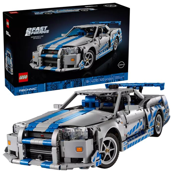 LEGO Technic Samochód Nissan Skyline GT-R (R34) z filmu Za szybcy, za wściekli 42210. LEGO. Nowy Produkt