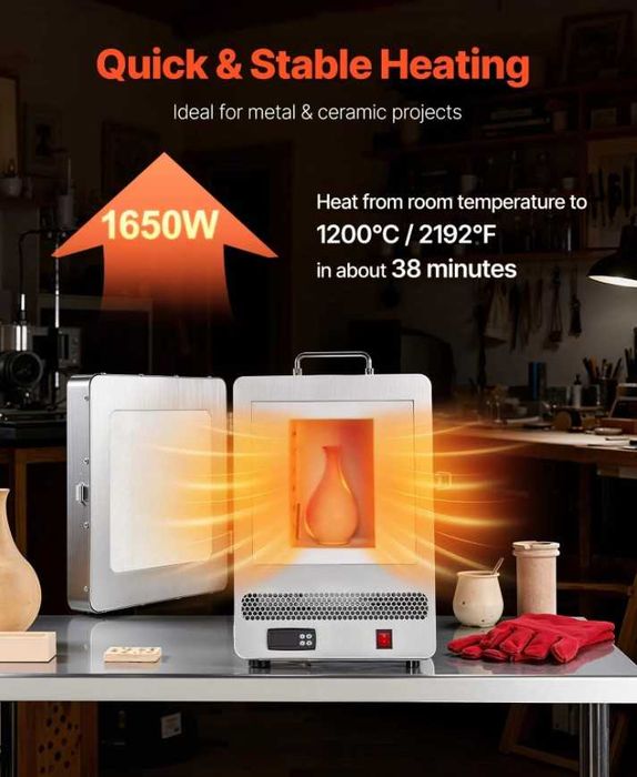 Forno mufla / cerâmica pequeno forno para ceramica, ourivesaria, trabalhos varios Forno de fusão elétrico