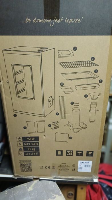 Wędzarnia elektryczna Browin Dragon 650W z generatorem dymu + podstawa