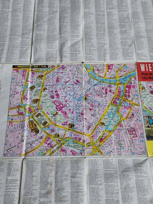 Mapa turystyczna Wiednia