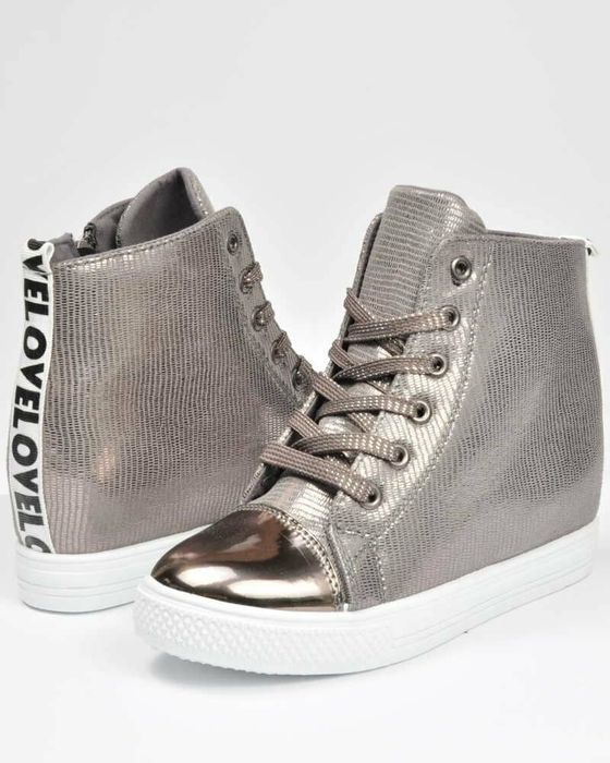 Sneakersy na ukrytym koturnie r. 38 ale 37