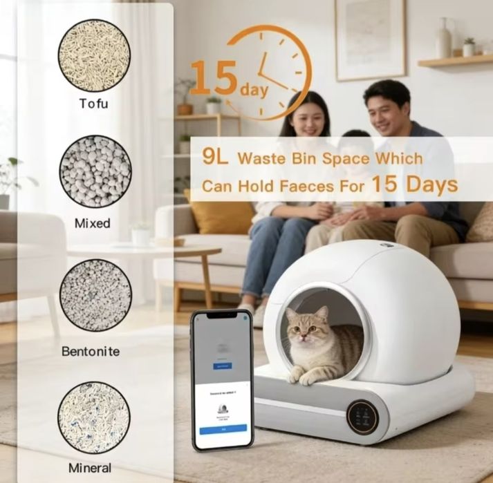Caixa areia gato automática