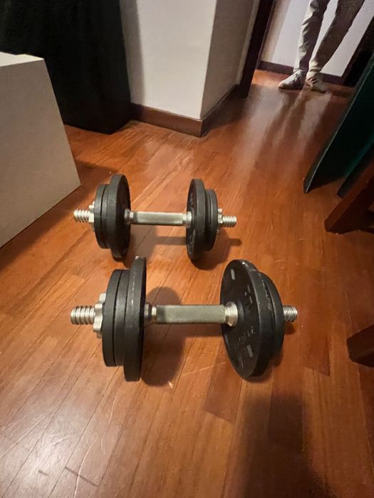 Par de halteres em ótimo estado.