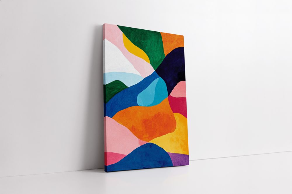 Kolorowy Abstrakcyjny Obraz na Płótnie 60x90 do Dekoracji Wnętrz