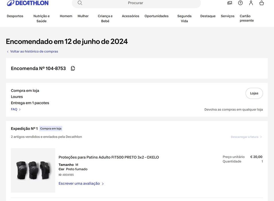 Decathlon Proteções Patins Adulto Oxelo FIT500 (Kit 3x2) - Como Novas!