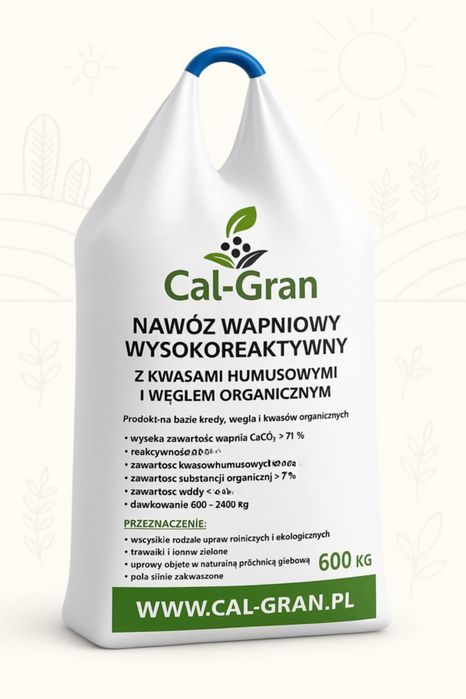 Wapno granulowane, węglanowe, magnezowe, sypkie luz, czarna kreda