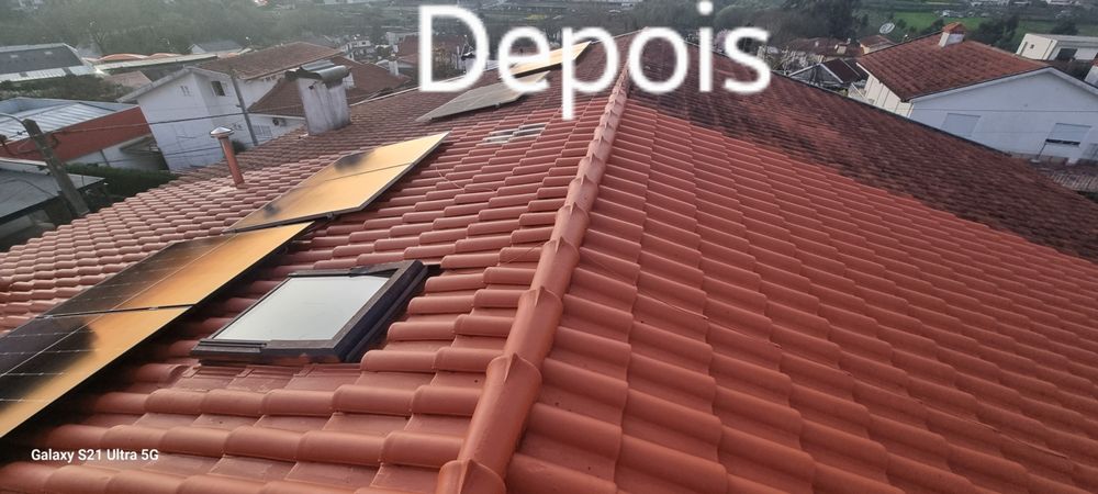 Limpeza telhado, rectificação, substituição etc