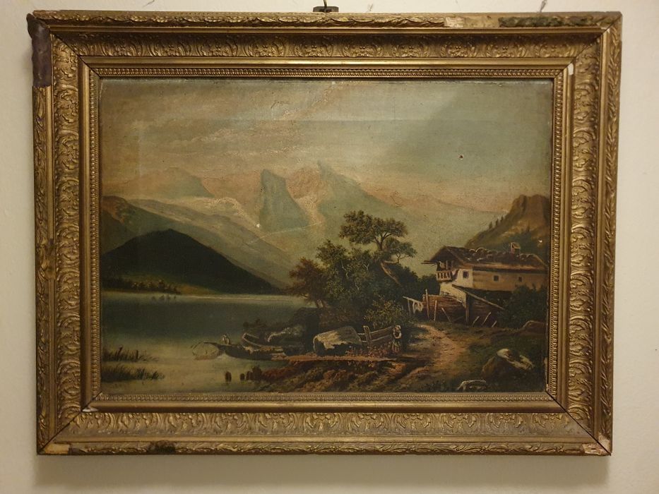 Stary poniemiecki obraz. Stan dobry.