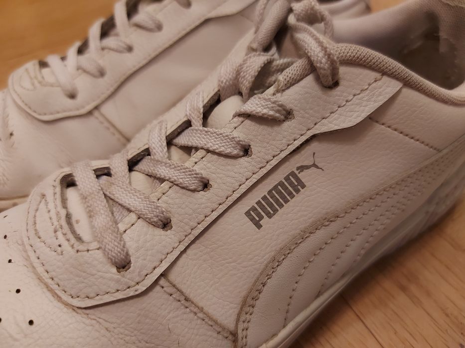Buty skórzane sportowe PUMA, rozm 41, białe