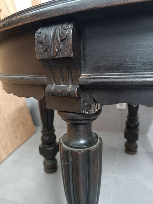 (Promo NATAL) Mesa redonda antiga que abre