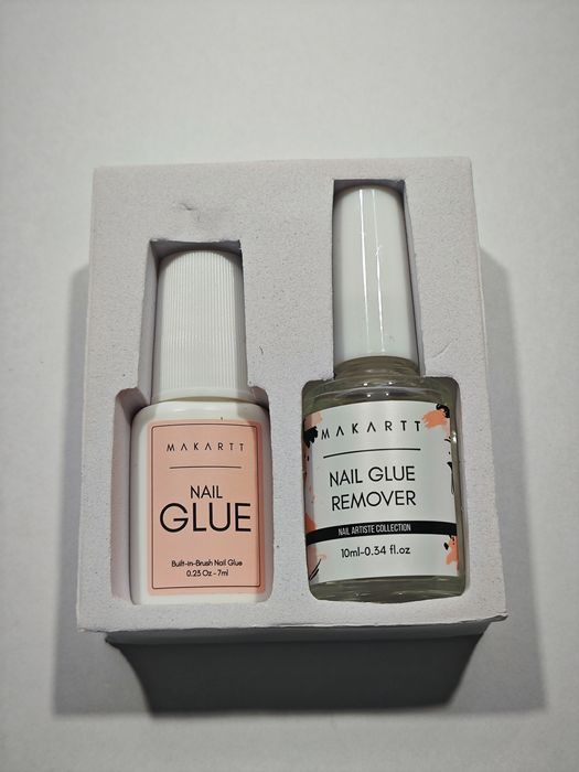 Makartt Klej Do Paznokci 7Ml + Zmywacz Kleju Do Paznokci 10Ml